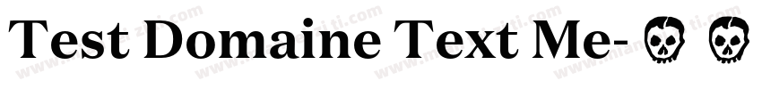Test Domaine Text Me字体转换